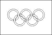 Flaga Olimpijska czarno-biała